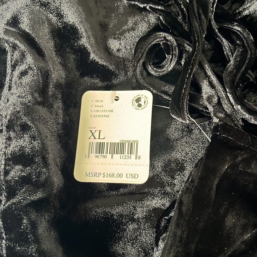 Free People 90s Forever Overall Crushed Velvet Size XL NWT - Picture 11 of 12